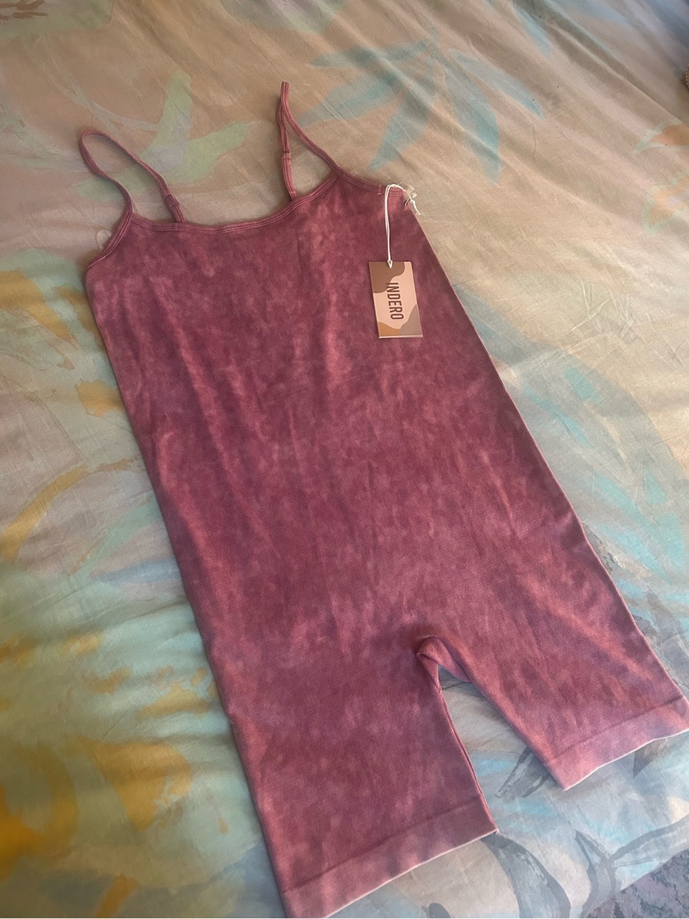 Indero • Wine Rib Knit Lounge Bodysuit NWT